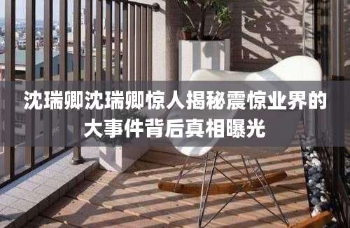 沈瑞卿沈瑞卿惊人揭秘震惊业界的大事件背后真相曝光