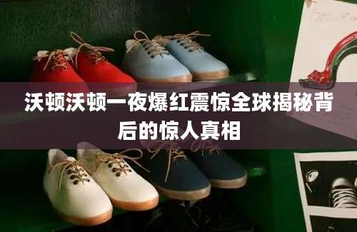 沃顿沃顿一夜爆红震惊全球揭秘背后的惊人真相