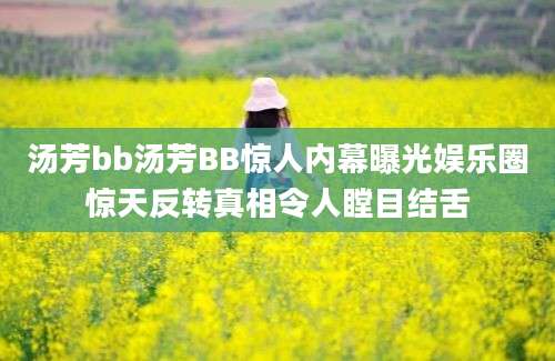 汤芳bb汤芳BB惊人内幕曝光娱乐圈惊天反转真相令人瞠目结舌