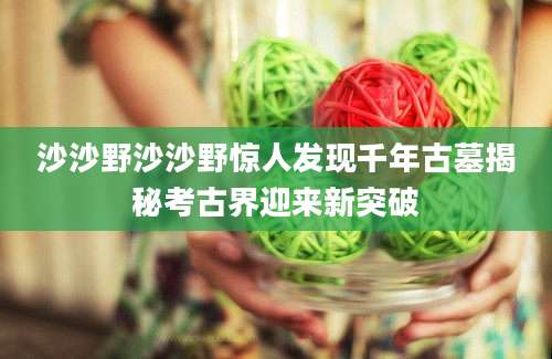 沙沙野沙沙野惊人发现千年古墓揭秘考古界迎来新突破