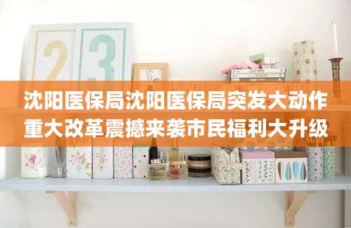 沈阳医保局沈阳医保局突发大动作重大改革震撼来袭市民福利大升级