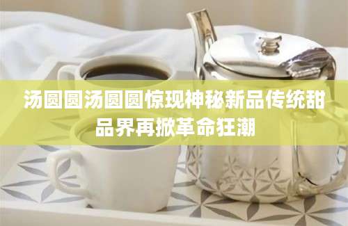 汤圆圆汤圆圆惊现神秘新品传统甜品界再掀革命狂潮