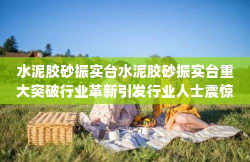 水泥胶砂振实台水泥胶砂振实台重大突破行业革新引发行业人士震惊