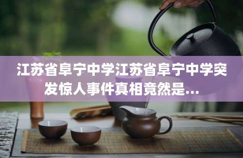 江苏省阜宁中学江苏省阜宁中学突发惊人事件真相竟然是...
