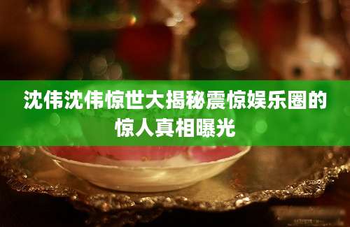 沈伟沈伟惊世大揭秘震惊娱乐圈的惊人真相曝光