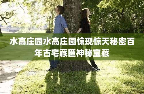 水高庄园水高庄园惊现惊天秘密百年古宅藏匿神秘宝藏