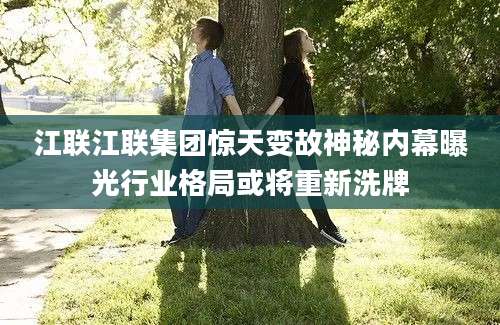 江联江联集团惊天变故神秘内幕曝光行业格局或将重新洗牌
