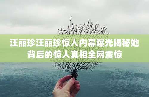 汪丽珍汪丽珍惊人内幕曝光揭秘她背后的惊人真相全网震惊