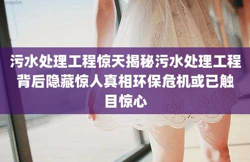 污水处理工程惊天揭秘污水处理工程背后隐藏惊人真相环保危机或已触目惊心
