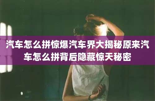 汽车怎么拼惊爆汽车界大揭秘原来汽车怎么拼背后隐藏惊天秘密