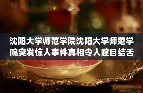 沈阳大学师范学院沈阳大学师范学院突发惊人事件真相令人瞠目结舌