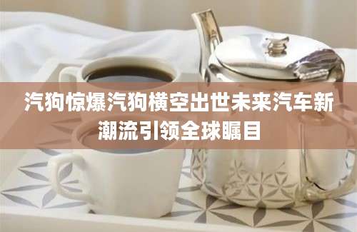 汽狗惊爆汽狗横空出世未来汽车新潮流引领全球瞩目