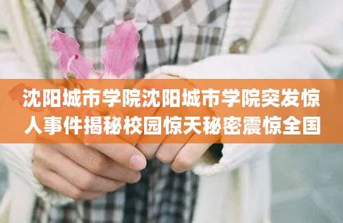沈阳城市学院沈阳城市学院突发惊人事件揭秘校园惊天秘密震惊全国
