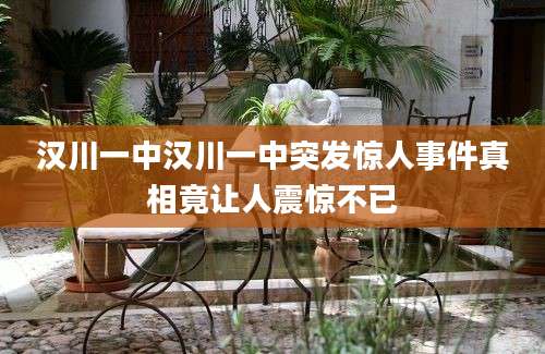 汉川一中汉川一中突发惊人事件真相竟让人震惊不已