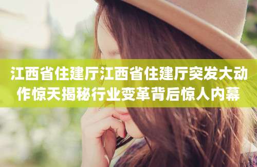 江西省住建厅江西省住建厅突发大动作惊天揭秘行业变革背后惊人内幕
