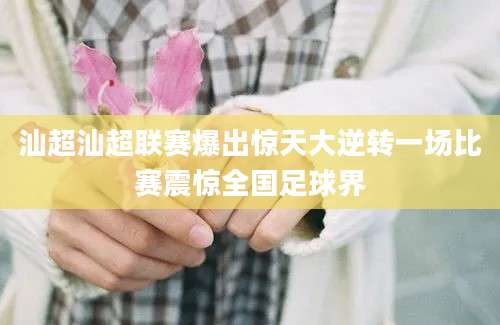 汕超汕超联赛爆出惊天大逆转一场比赛震惊全国足球界