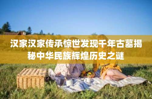 汉家汉家传承惊世发现千年古墓揭秘中华民族辉煌历史之谜