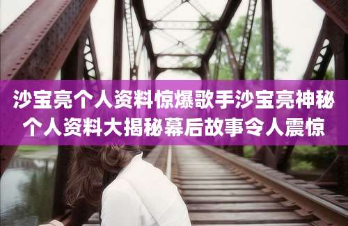 沙宝亮个人资料惊爆歌手沙宝亮神秘个人资料大揭秘幕后故事令人震惊