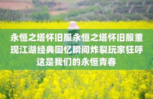 永恒之塔怀旧服永恒之塔怀旧服重现江湖经典回忆瞬间炸裂玩家狂呼这是我们的永恒青春