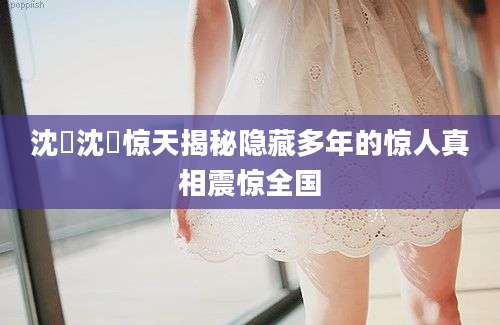 沈鍊沈鍊惊天揭秘隐藏多年的惊人真相震惊全国