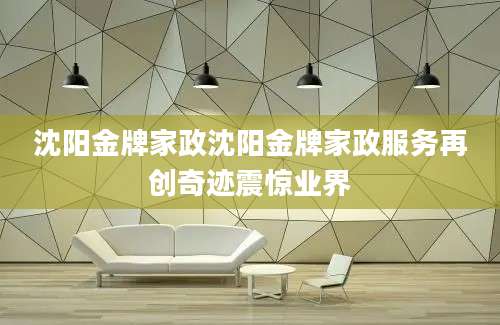 沈阳金牌家政沈阳金牌家政服务再创奇迹震惊业界