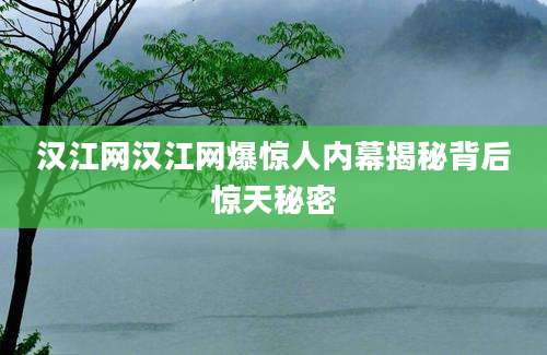 汉江网汉江网爆惊人内幕揭秘背后惊天秘密