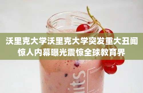沃里克大学沃里克大学突发重大丑闻惊人内幕曝光震惊全球教育界