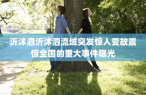沂沭泗沂沭泗流域突发惊人变故震惊全国的重大事件曝光