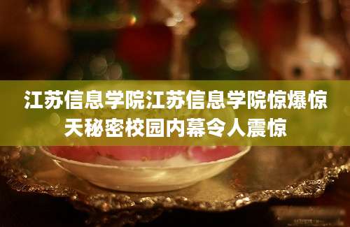 江苏信息学院江苏信息学院惊爆惊天秘密校园内幕令人震惊