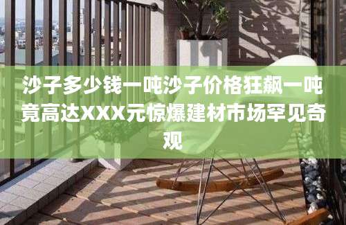 沙子多少钱一吨沙子价格狂飙一吨竟高达XXX元惊爆建材市场罕见奇观
