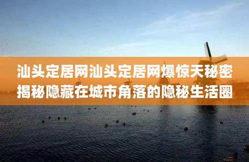 汕头定居网汕头定居网爆惊天秘密揭秘隐藏在城市角落的隐秘生活圈